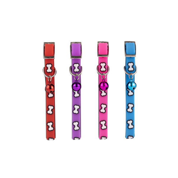 Collar de silicona con huesos